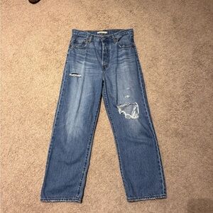 Levi Ribcage Straight Ankle Jeans